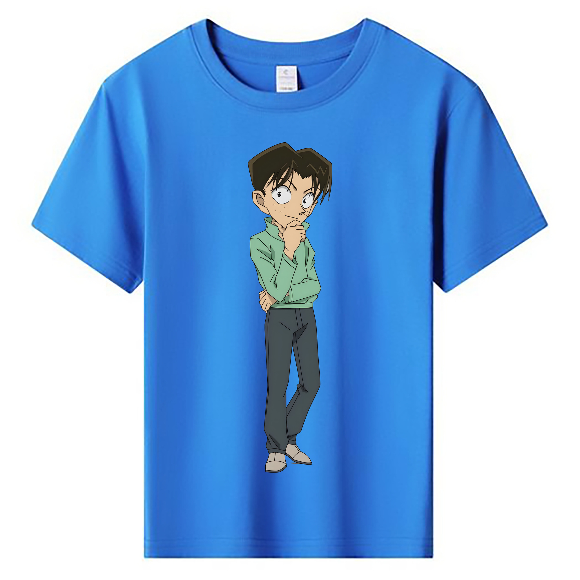 （画像用） 名探偵コナン 円谷 光彦 つぶらや みつひこ Detective Conan Mitch Tennyson 綿100％キッズTシャツ（フロントプリント）